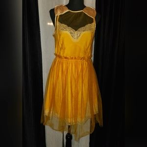 Rodarte for Target Yellow Ribbon & Lace Sleeveless Camisole Dress SIZE M
